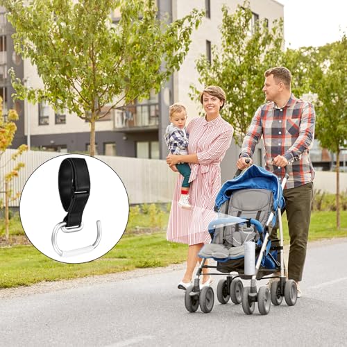 Kinderwagen Haken für Wickeltaschen, Kinderwagenhaken, Kinderwagen Taschen Halterung, Kinderwagen Taschenhalter Clips mit Klettverschluss Haken für Taschen Rucksack Kinderwagen Anhänger