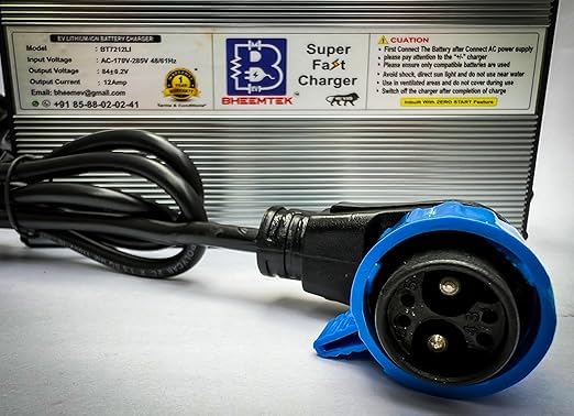Image of BHEEMTEK 72v 12amp Charger with chagori Connector Suitable for Okinawa Paise pro /Plus