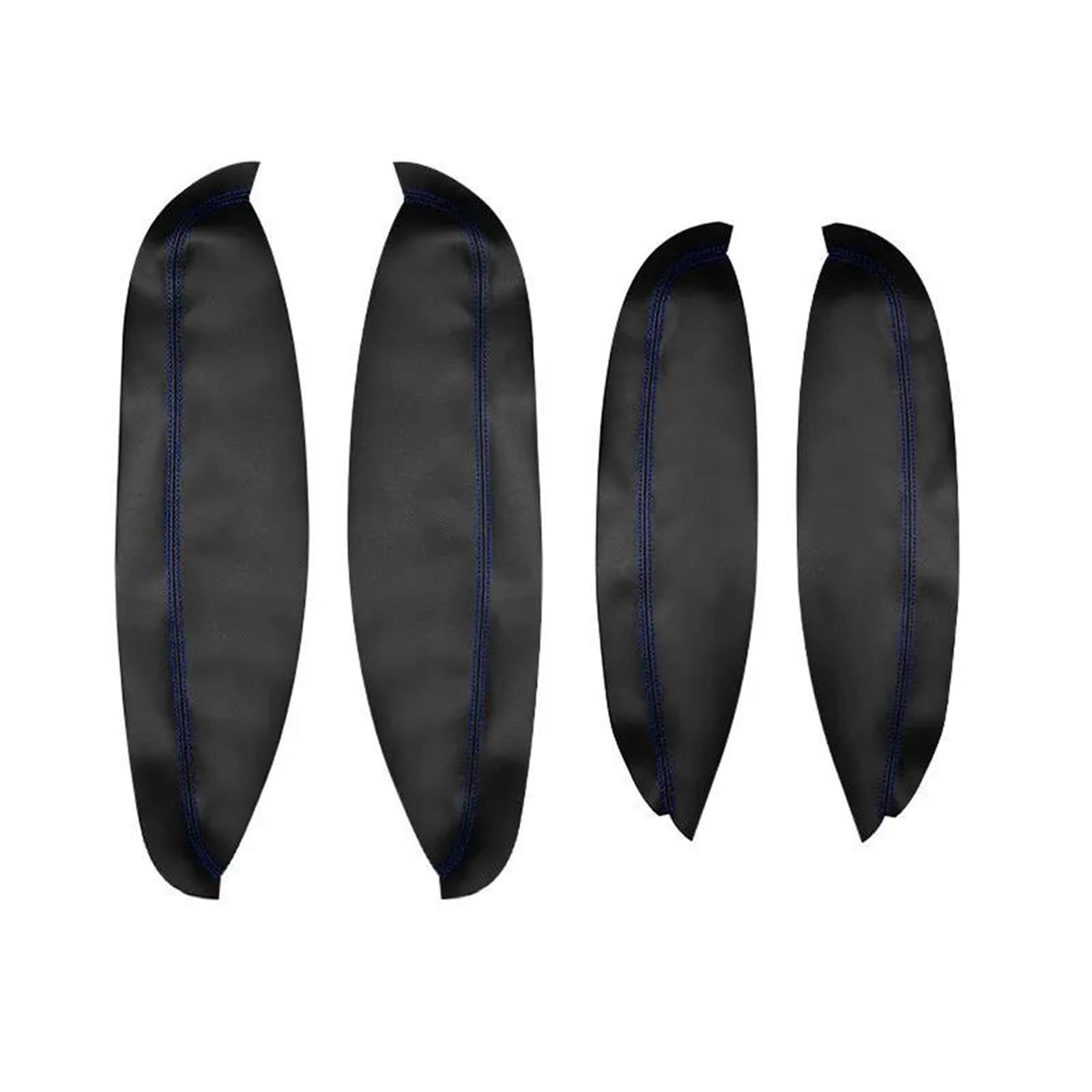 YESKIT Car Door Handle Panel Armrest Microfiber Leather Cover Accessories for Nissan for Qashqai J10 2007 2008-2015(Black-Blue line)