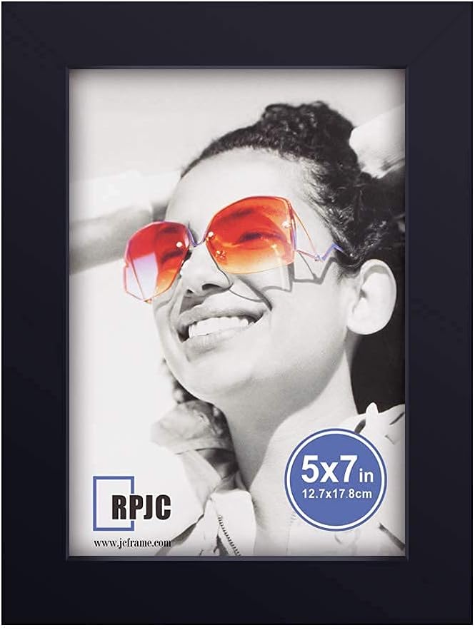 RPJC 4 Pcs Sets Solid Wood Picture Frame Display Photo 4x6 inch 5x7 inch and 8x10 inch Black