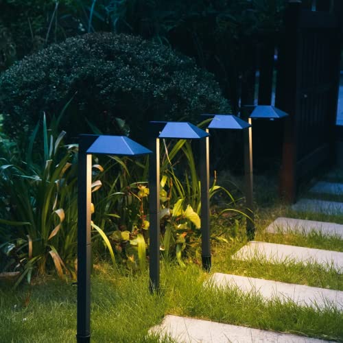 Venus Manufacturing Low Voltage Landscape Lights Kit Outdoor Pathway Lighting 12V Ac/Dc Spot Lights Aluminum Housing With 60W Low Voltage Transformer And Stake, Connector #TOP5