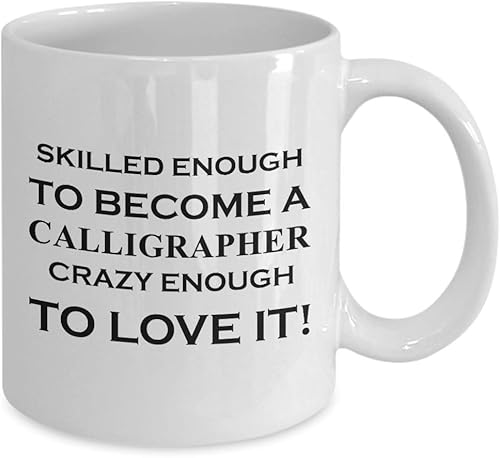 Miniatura 2 de Funny Cute Gag Gifts for Skilled Calligrapher Coffee Mug Tea Cup - Calligraphy Hobby Lettering Design Artist Calligraphic Lover Appreciation Idea -