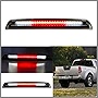 Rear Roof Center LED Third 3rd Brake Cargo Light Assembly High Mount Brake Tail Light Replacement for 2004-2015 Nissan Titan 2005-2016 Nissan Frontier (Black+Smoke Lens)