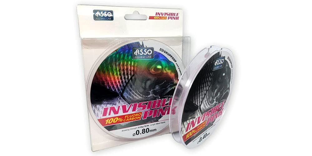Filo da Pesca FLUOROCARBON - Asso Invisible Pink 30m (0.70 mm)