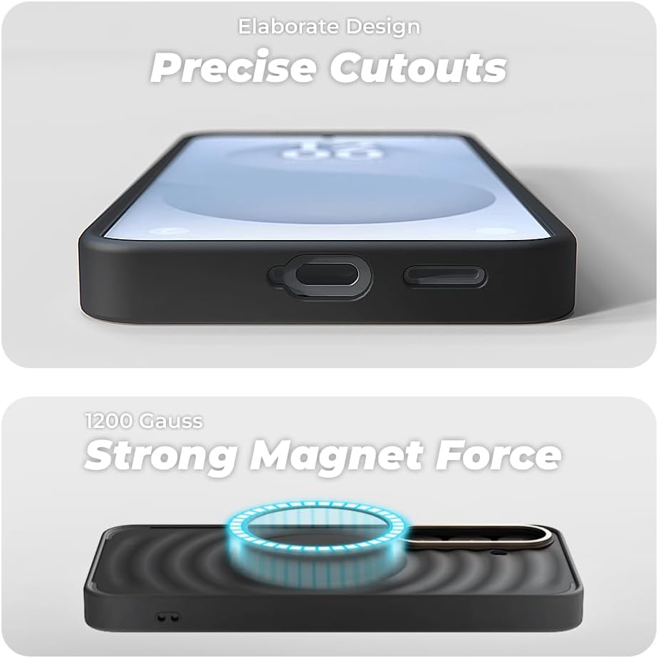 miak Scoop for Galaxy S26 Case, Magsafe Compatible, Slim Protective Cover with Strong Magnet, Camera & Screen Protection – Black Mango