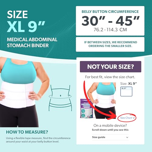 Image of BraceAbility Medical Abdominal Stomach Binder - Belly Band Compression for Diastasis Recti, Postpartum, Post-Surgical Wrap for Tummy Tuck Recovery, Post op Abdominal Binder for Women and Men (XL 9 inch)