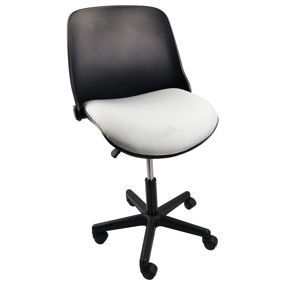 KKTONER Mid Back Office Chair Swivel Rolling Stool Height Adjustable Computer Desk Chair with Flip Back Black