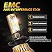 Auxbeam H7 LED Light Bulbs F-S3 Series, 8000LM Per Set 6500K LED Light Bulbs with Fan & EMC, Halogen Bulb Replacement, Pack of 2