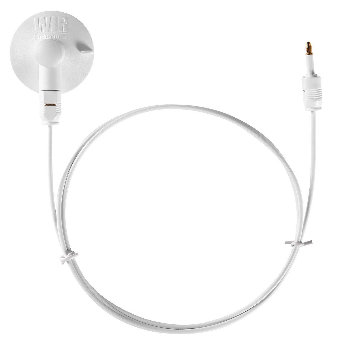 WIR elektronik, eWickler Comfort, eW820, Elektrischer Gurtwickler, Display, für 23mm Gurtband, Unterputz, Zugkraft bis 50kg & Sonnen- /Dämmerungssensor eSo371 1 m, weiß, 1 Meter