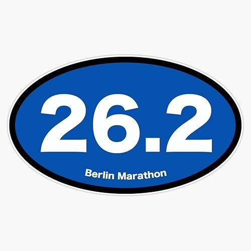 Berlin Marathon Finisher - Calcomanía ovalada para parachoques (5 pulgadas)
