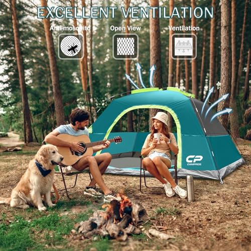 Image of CAMPROS CP Tents for Camping 2 /4 /6 Person, Waterproof Windproof Dome Tent
