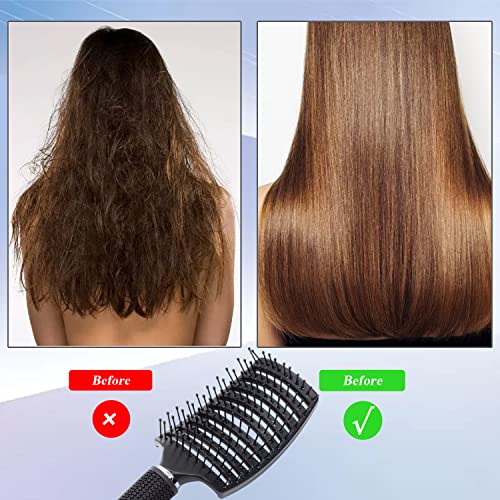 Hair Brush Detangling Curved Vented Hair Brushes For Women Men Wet Or Dry Hair, Styling Professional Paddle Vent Brush For Curly Thick Wavy Thin Fine Long Short Hair #TOP4