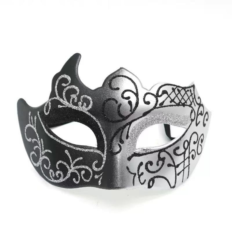Men's masquerade mask, Venice , Easter, suitable for Halloween, carnival, party, prom, club costume mask Men's Gift (Silvery) โ image 1