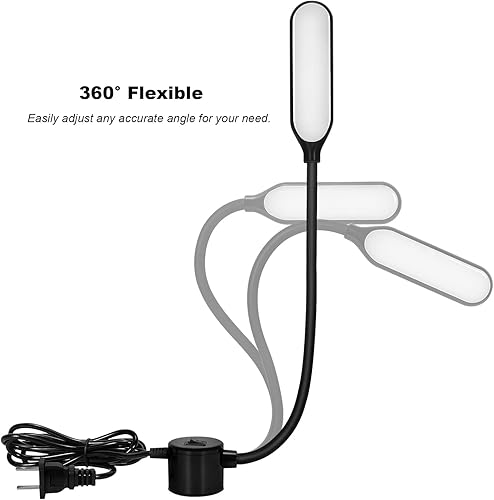 Miniatura 6 de Luz para máquina de coser, base magnética, luz de trabajo LED con cuello de cisne flexible para máquina de coser, taladradoras, bancos de trabajo