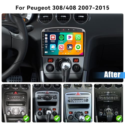 Poste Radio Voiture Bluetooth Écran Tactile Android 15