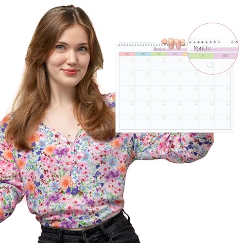 blank monthly weekly wall calendar undated monthly planner note pad for organizing home office 14534x 11534