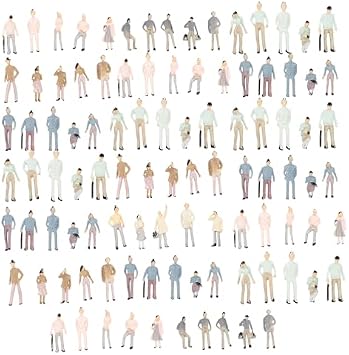 100pcs 1150 Scale N Gauge Model Painted Figure for Street Building Train Layout