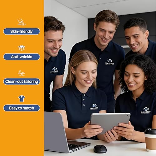 Custom Polo Shirts Custom Golf Shirts Business Polo Shirt with Name Design Your Own Photo/Logo/Text miniatura 5