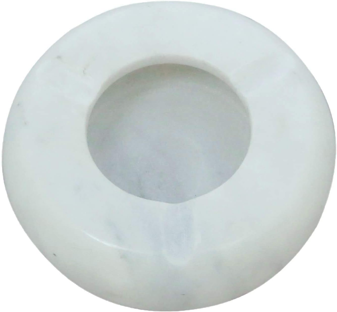 HeeMo Handmade White Marble 4 Inch Round Tabletop Ashtray Indoor Outdoor Use Cigarette Cigar Ash Holder Desktop Smoking for Home Or Office Gifts for Men 4 Inch