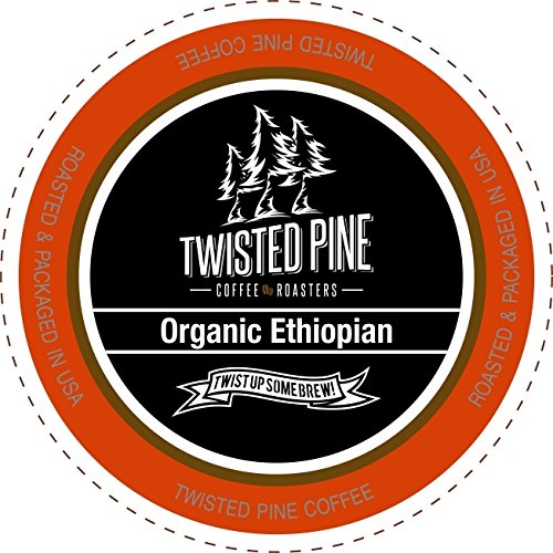 Twisted Pine Coffee 100% Organic Ethiopian , Medium Roast, Single-Serve Cups for Keurig K-Cup Brewers, 80 Count
