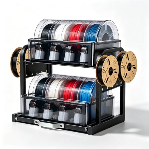AMS Storage Rack for Bambu Lab AMS/AMS 2 Pro and Anycubic ACE Pro/ACE 2 Pro, Vertical Workspace Organizer with Pegboard 