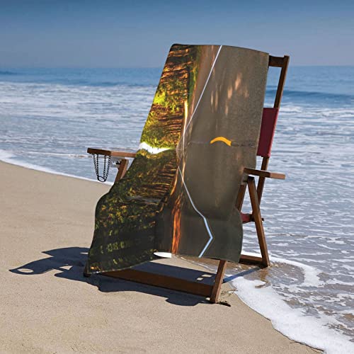 Lynsay Nature Road Printed Bath Towel, Super Soft, Lightweight, High Water Absorption And Quick Drying Super Fiber Bath Towel #TOP4