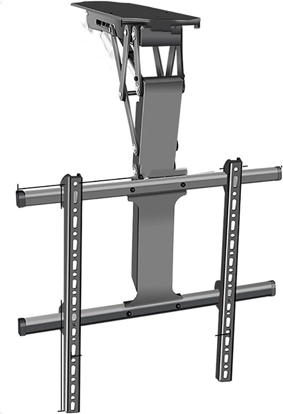 Support TV electrique de plafond motorise rabattable pour grands ecrans de 32 a 70 pouces