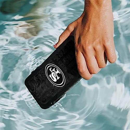 Skinit Waterproof Phone Case Compatible with iPhone XR - Officially Licensed NFL San Franciso 49ers Black & White Design