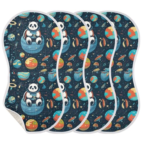 xigua Cute Panda Baby Burp Cloths for Newborn Boys and Girls 2 Pack, Soft & Absorbent Cotton Baby Burp Cloth, Baby Washcloths, Newborn Towel, Burp Rags3
