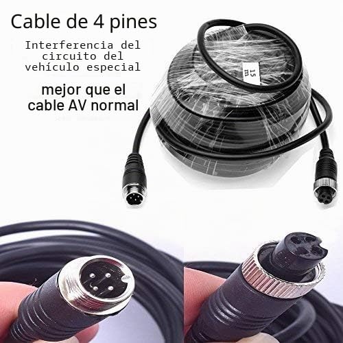 Camecho 12 V - 24 V Coche Copia de Seguridad cámara Impermeable visión Nocturna cámara de visión Trasera con Cable Sistema Kit + 7 LCD Monitor para autobús/Remolque camión/Van/RV/Los campistas