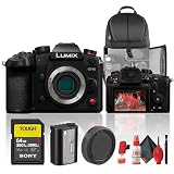 Panasonic Lumix GH6 Mirrorless Camera (DC-GH6BODY) Bundle with Memory Card, Cleaning Kit, Backpack, Card Reader