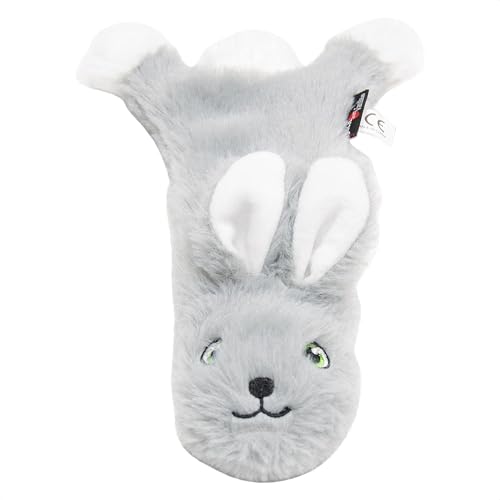 JACK AND VANILLA, Juguete de Peluche de Conejo Gris, para Perros, 60 cm, diseño Realista, Sonido y Lavable