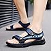 Hhhchpm Men's Fashion Open Toe Slip On Sandals, Outdoor Anti-skid Rubber Sole Summer Sandals For Beach Walking (Black,11)