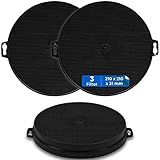 VIOKS Aktivkohlefilter Set 3x Ersatz für Bosch 00353121/ Constructa Siemens Neff Balay Bosch Dunstabzugshaube Kohlefilter - Dunstabzugshaube Zubehör