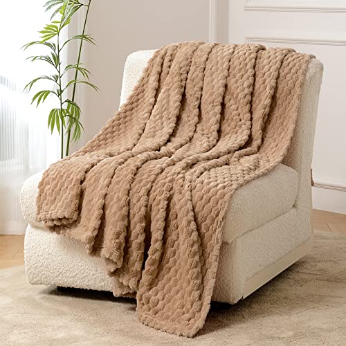 Fy Fiber House Fleece Throw Blanket For Couch 300Gsm Super Soft Plush Fuzzy Blankets Lap Blanket For Office Sofa, 50X60 Inches, Camel #TOP8