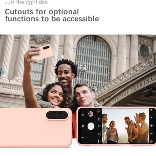 Image of YATWIN Silicone Case for Samsung Galaxy A17 4g /5g, Soft-Touch, Shockproof, DustProof, Antiskid Phone Cover for Samsung Galaxy A17 4g /5g - Pink