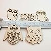 50pcs Mini Owl Wood Cutouts DIY Crafts Owl Bird Unfinished Wooden Tags Ornaments for Wedding Birthday Party Decoration (Randow Styles) #2