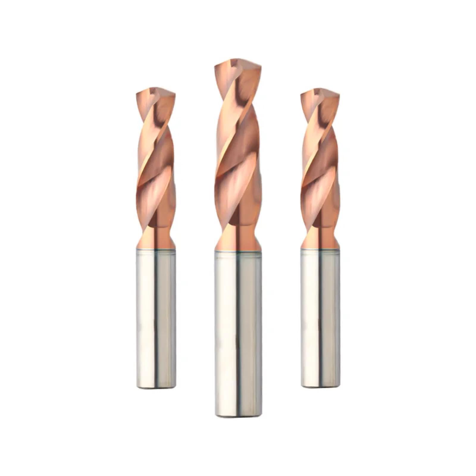 Punte da trapano in carburo per alluminio e acciaio 50 55 Hrc Punte in metallo duro Punta da trapano in acciaio al tungsteno CNC Utensile da foratura per tornio CNC (50 HRC/10,5X75)