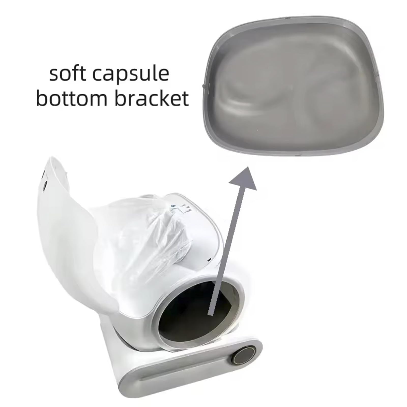 Alfombrilla Arenero Gato, Almohadilla de Silicona para Caja de Arena para Gatos, Alfombra de Caja Mate, Cat Litter Mat Antideslizante, Bandeja Inferior, Flexible - Gris
