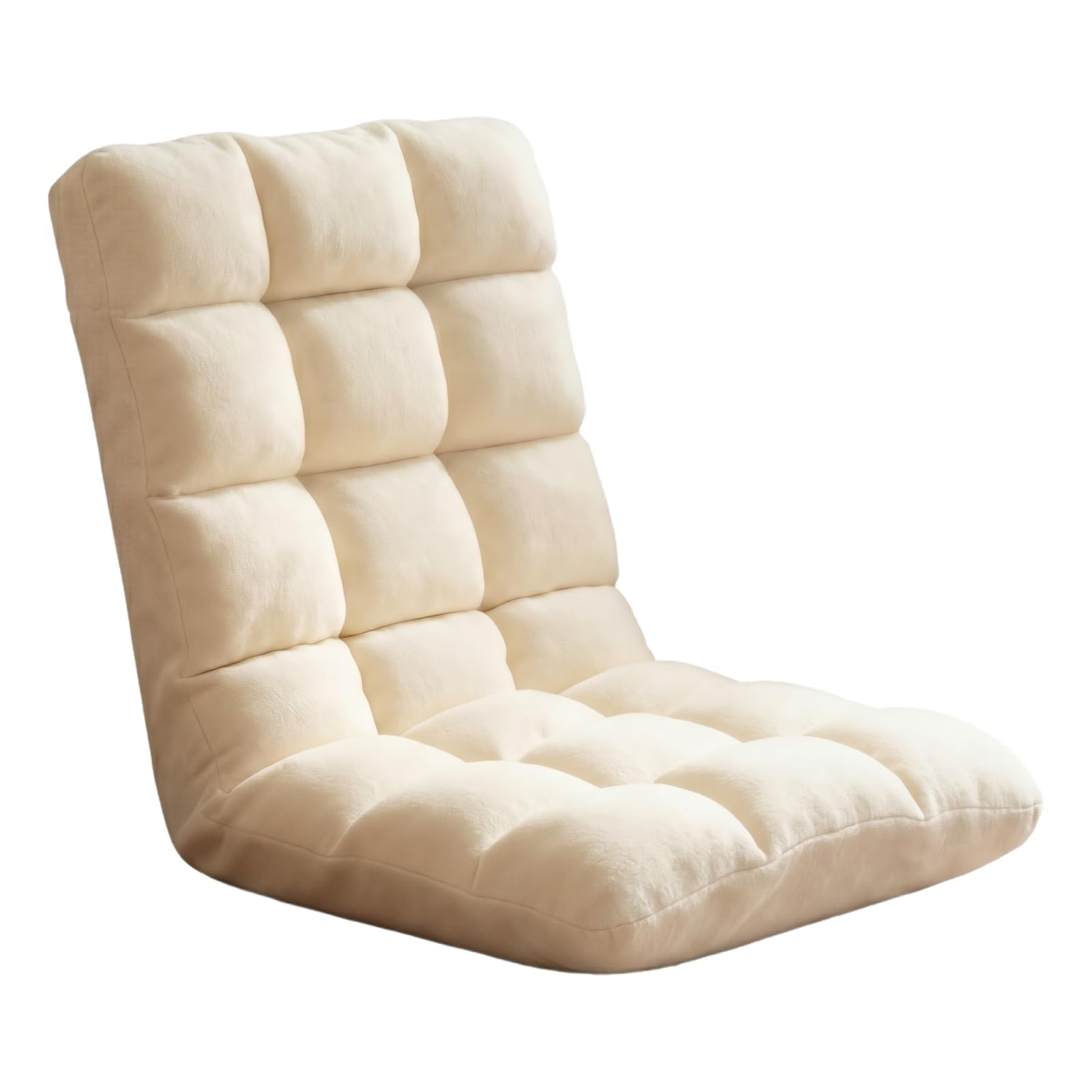 Silla de Suelo Ajustable con Respaldo, Sofá Gaming Plegable 5 Posiciones para Meditación Lectura, Esenciales para Habitación y Ver TV