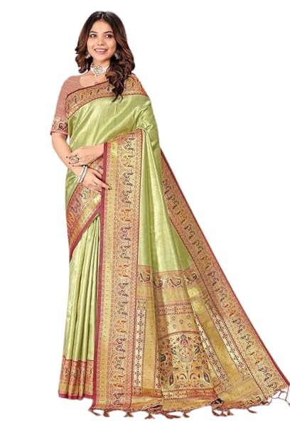 Soft Tissue Silk Sarees with zari brocade floral weaves-picture-25