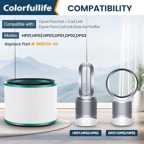 image for Colorfullife 2 Pack Air Purifier Filter Replacements for Dyson HP01, H