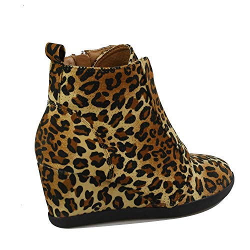 ShoBeautiful Women's Fashion Wedge Sneakers High Top Hidden Wedge Heel Platform Lace Up Shoes Ankle Bootie3