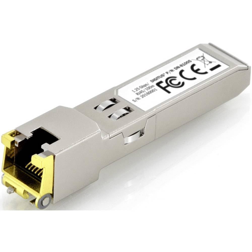DIGITUS Gigabit SFP Modul für Cat 5 Kupfer Patchkabel, Mini GBIC, RJ45 Buchse, 1000BaseT, 100 Meter, 1.25 Gbit/s