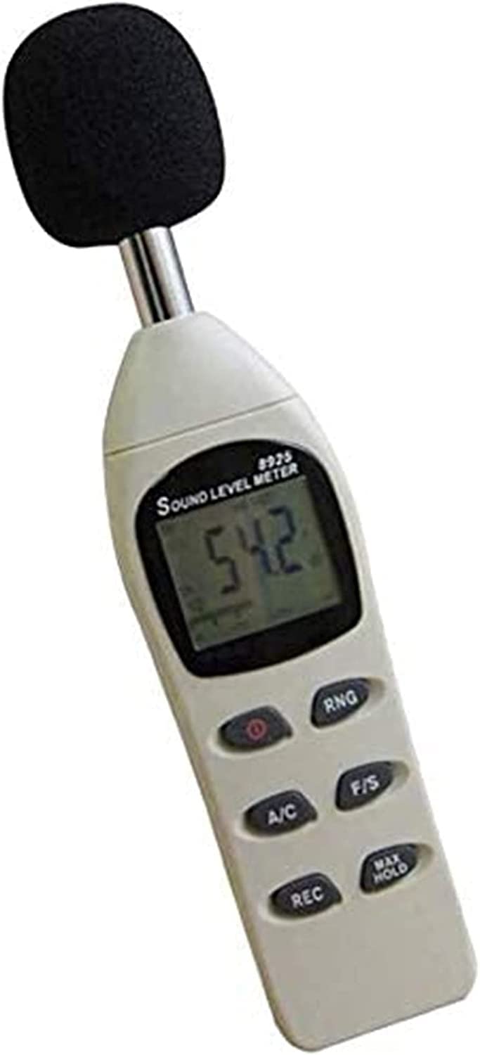 Sonómetro Digital, decibelímetro retroiluminado, portátil, 40-130 dBA, con Nivel de presión Sonora (SPL), medidor de Ruido, Monitor de Volumen de Audio para el hogar y la Oficina.