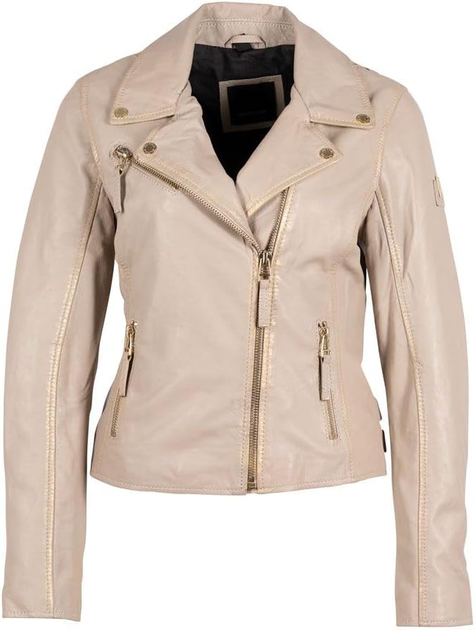 Mauritius Christy Star Detail Leather Jacket