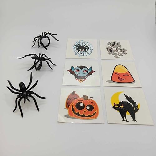 Miniatura 4 de Spider-Theme Halloween Cupcake Toppers (24 piezas)  Apto para alimentos, palillos de plástico reutilizables  Suministros para fiestas de Halloween