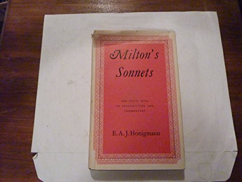 Milton's Sonnets-The Texts B000VJMEA4 Book Cover