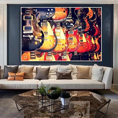 Photo chambre décor à la maison guitare pour mur vide 80x120