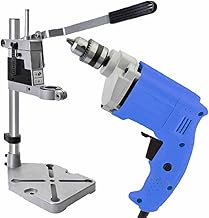 Electric Hand Drill Power Tools 450W with Forward & Reverse Rotation Drilling Machine with Bench Drill Stand Table 400mm aluminium base (Chuck size : 10mm, watt : 450, Type : Corded)